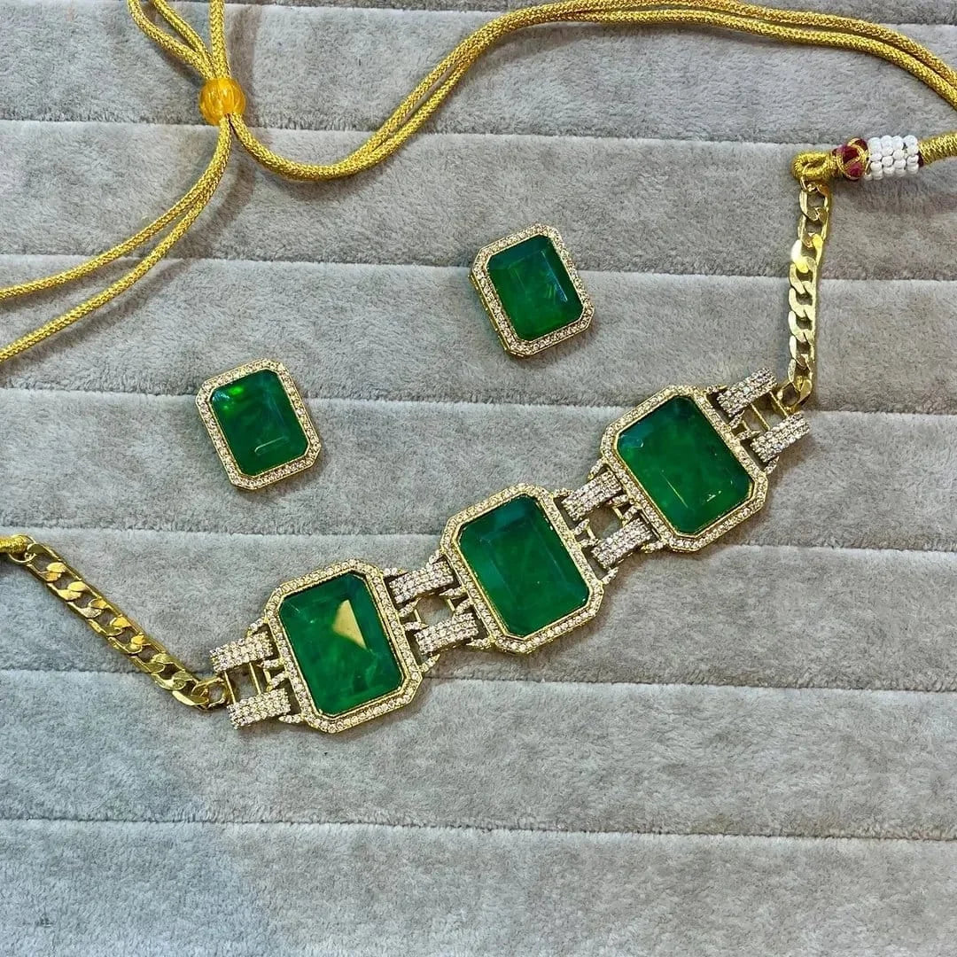 Maysha Doublet Stone Set – Elegant Bridal Jewellery