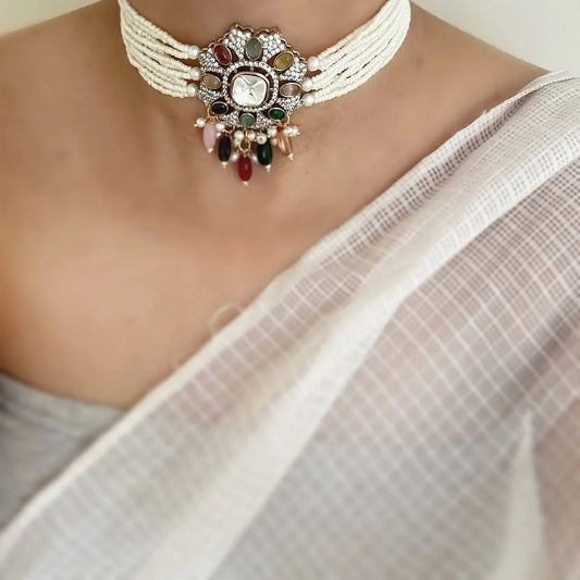 Reeva Navratan Polki Multicolour Set