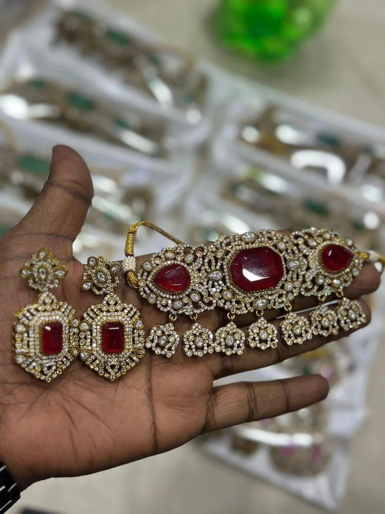 Naaz Necklace – Handcrafted Luxury Designer Set for Bridal & Festive Glam