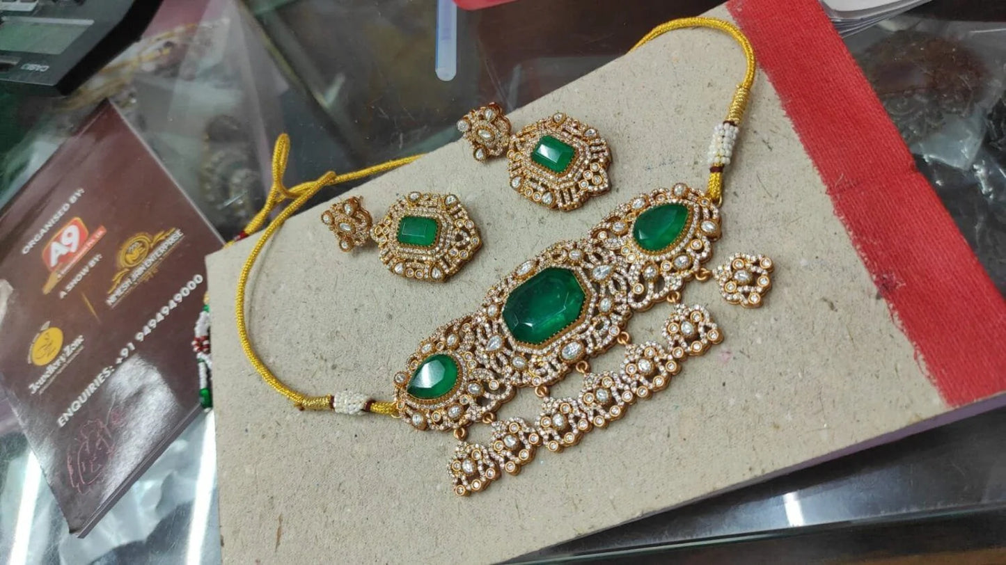 Naaz Necklace – Handcrafted Luxury Designer Set for Bridal & Festive Glam