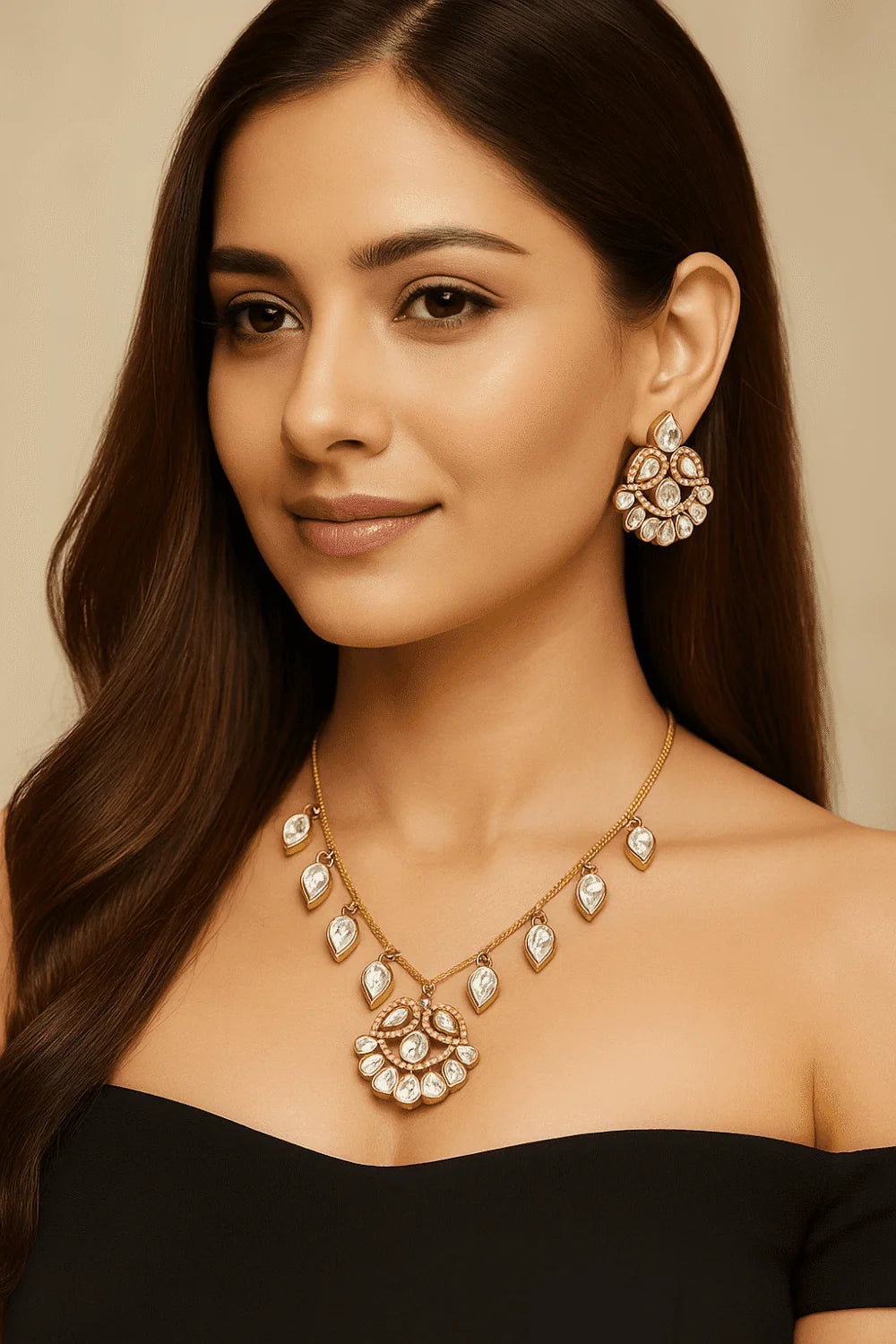 gold-plated-moissanite-necklace-set-ruhani