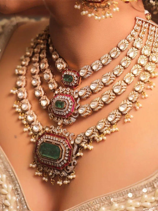 Royal Layered Long Necklace Set