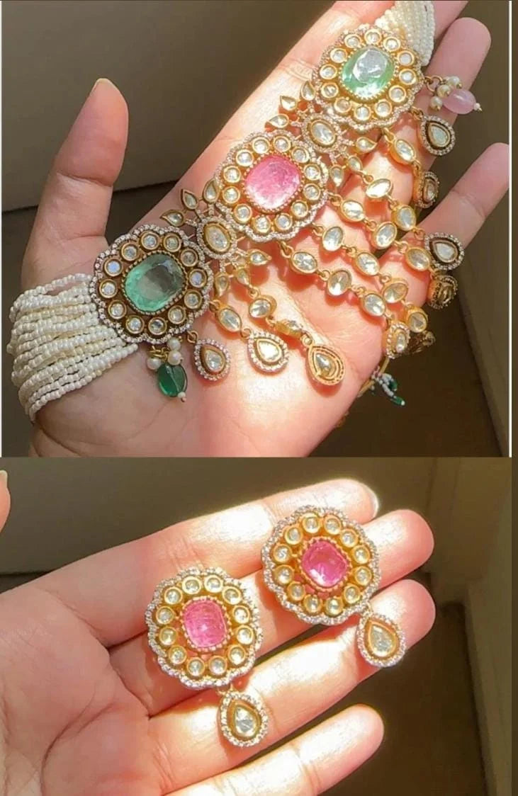 Sabyasachi-Style Emerald Choker Set