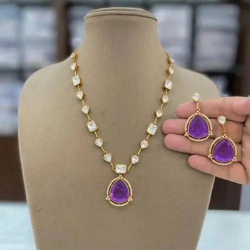 Signature Moissanite Doublet Crush Pendant Set – Elegant  Jewellery