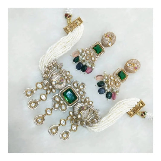 Mayura doublet stone choker set