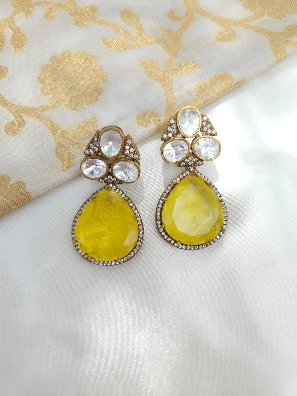 Inaaya Doublet Stone Earrings – Elegant Party Wear Jewellery