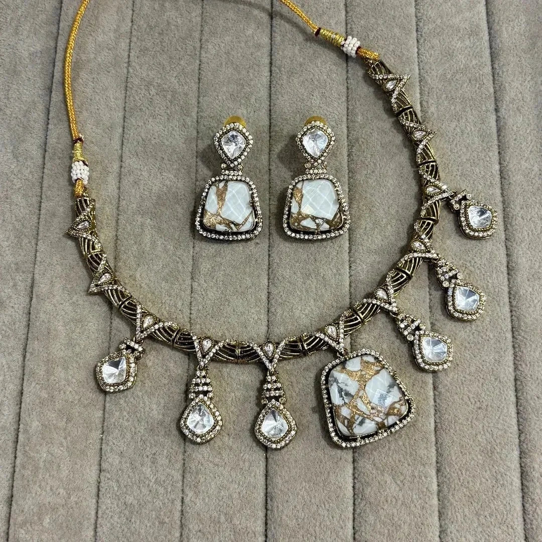 Janhvi Sabyasachi Inspired Fire Doublet Stone Set