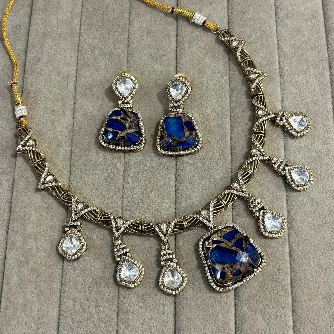 Janhvi Sabyasachi Inspired Fire Doublet Stone Set