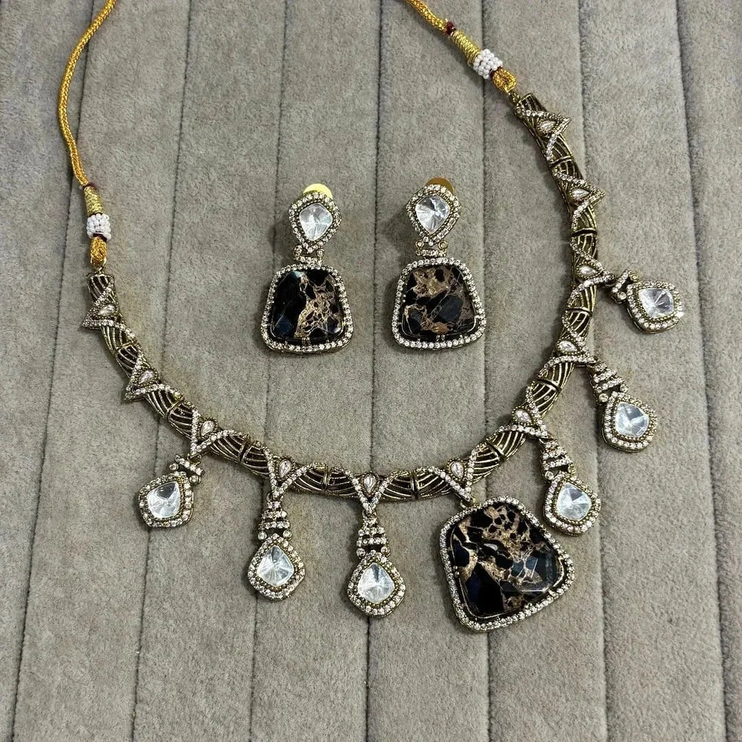 Janhvi Sabyasachi Inspired Fire Doublet Stone Set