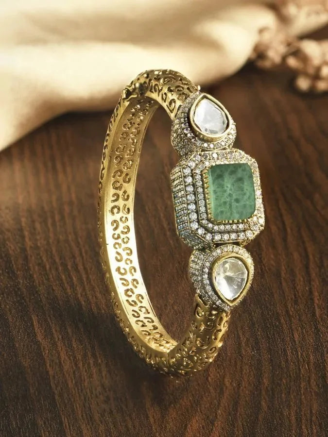 Ahrika Doublet Stone Kada – Openable Designer Kada